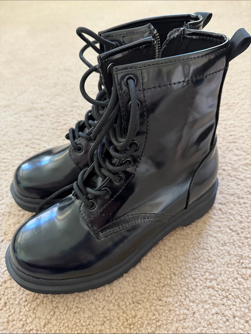 Mossimo Supply Co. Women's Black Patent Combat Boots